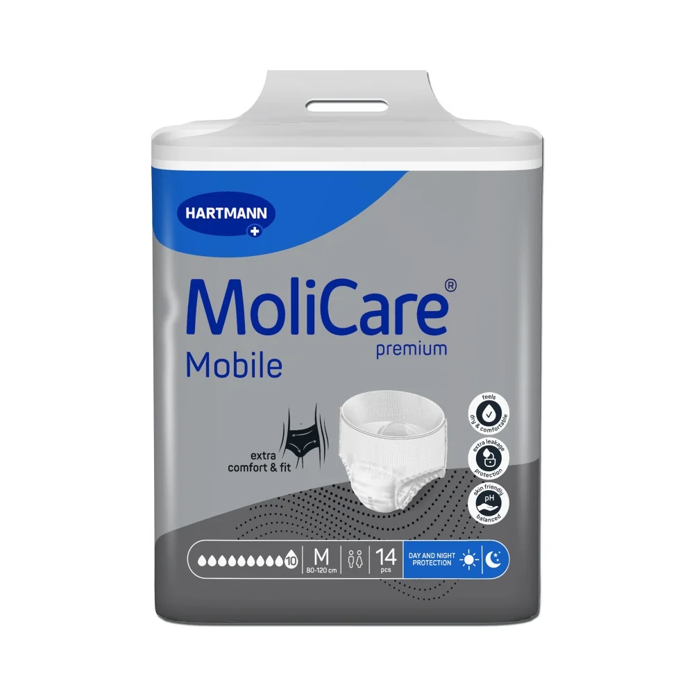 MoliCare Mobile 10 kapek vel. M natahovací kalhotky 14 ks