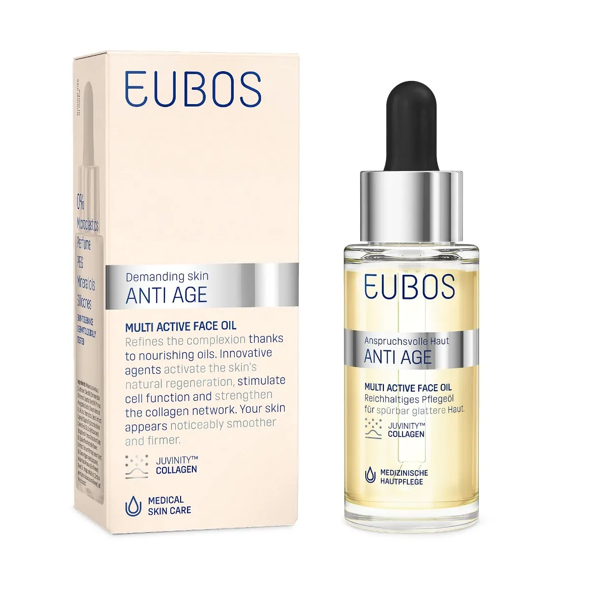 EUBOS Anti Age Hyaluron vyživující pleťový olej 30 ml