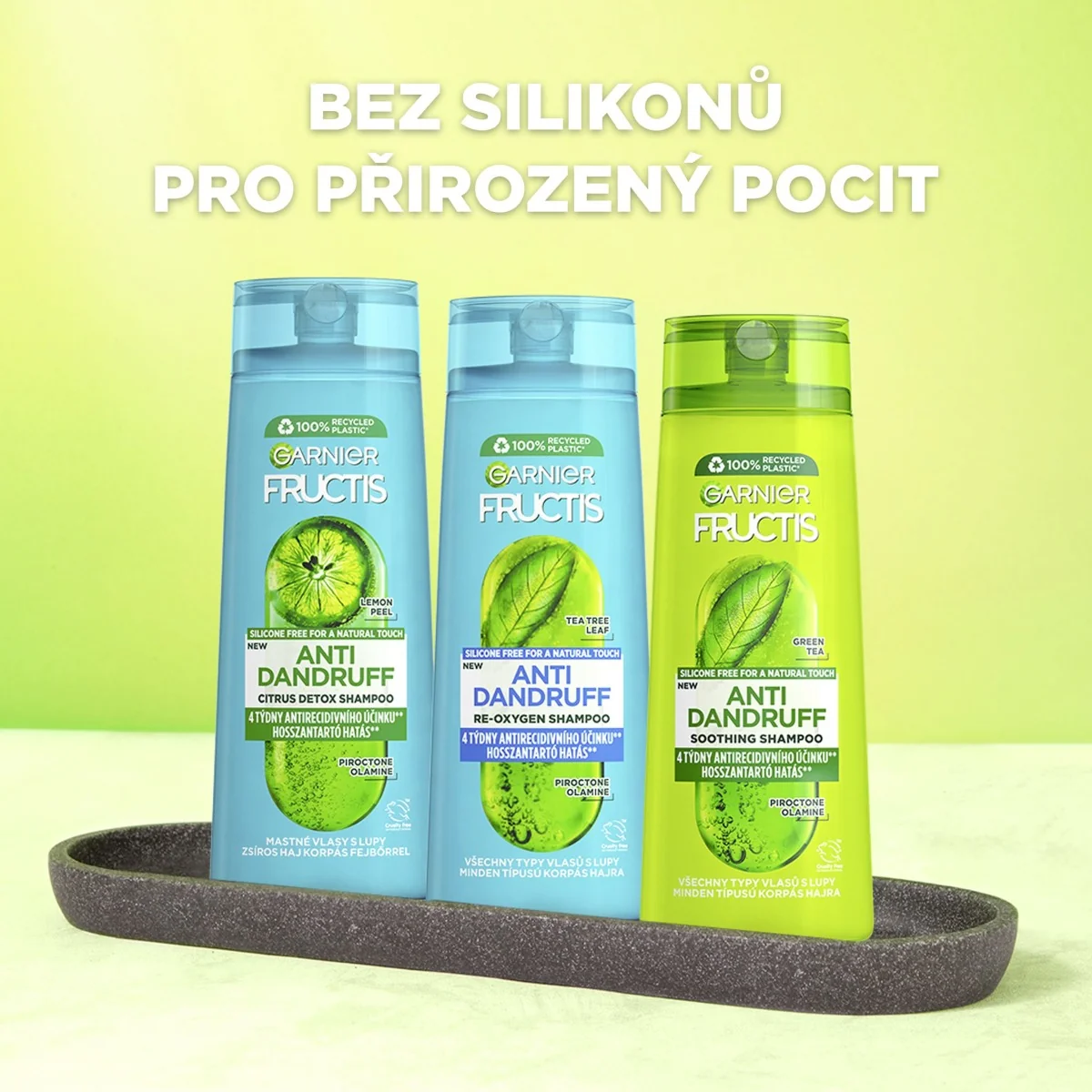 Garnier Fructis Antidandruff Lemon šampon na mastné vlasy s lupy 250 ml