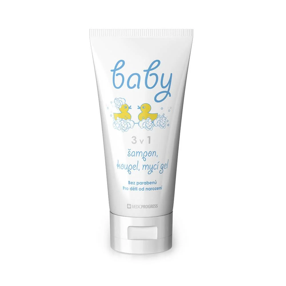 Medic progress Baby 3v1 šampon - koupel - mycí gel 200 ml