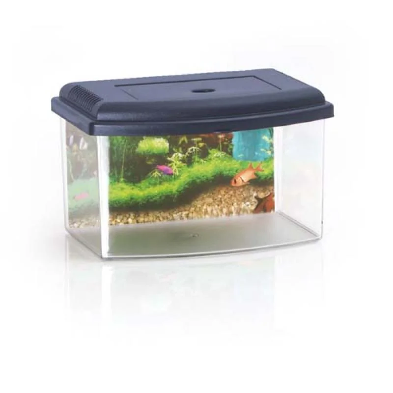 Cobbyspet Akvárium plastové 1, s krytem a pozadím 22x16x14cm  3l 