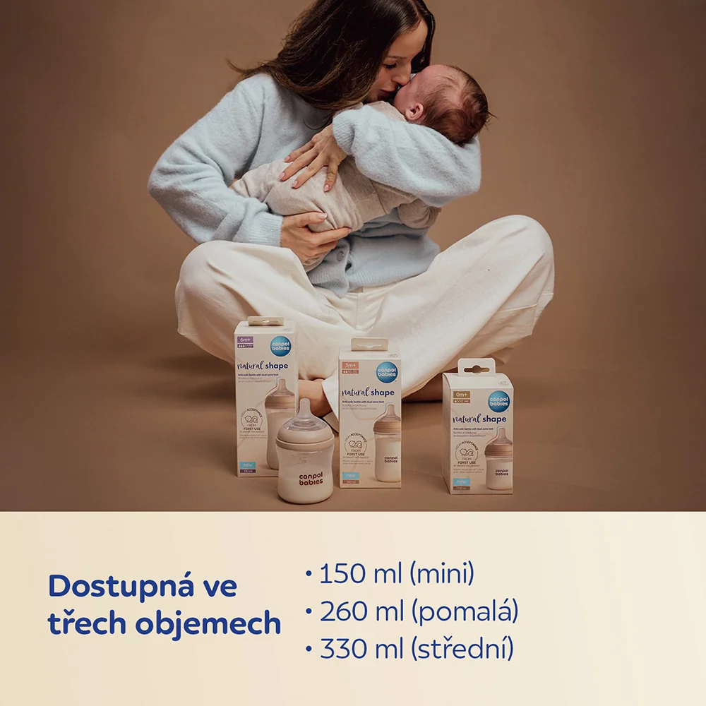 Canpol babies Natural Shape Antikoliková lahev 260 ml