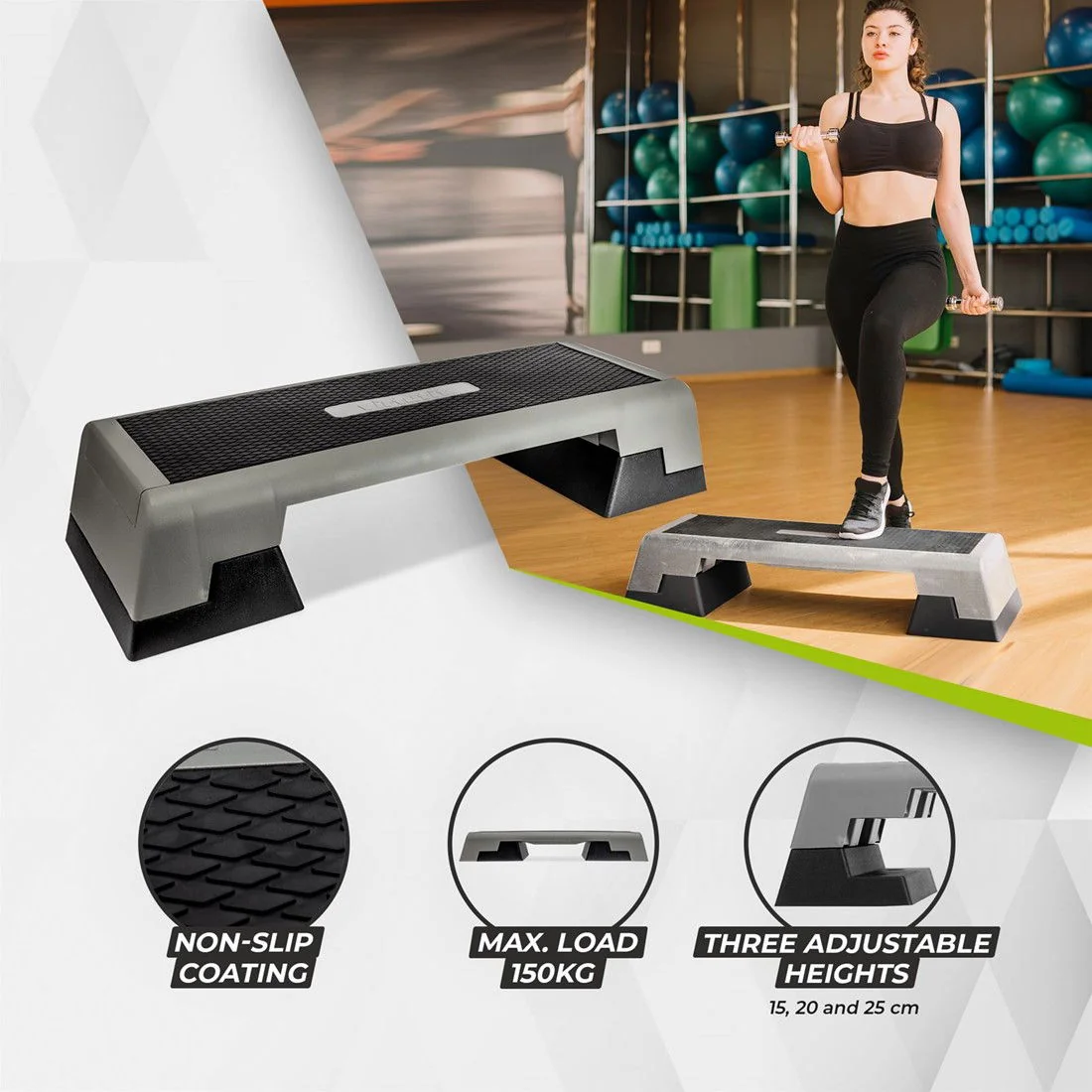 VIRTUFIT Adjustable Aerobic Fitness Step Pro