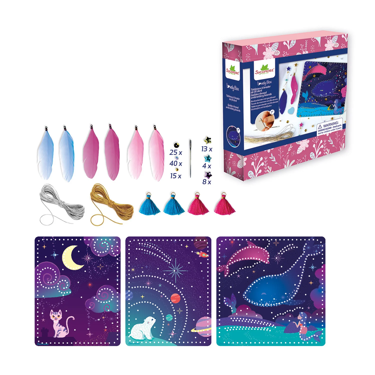 Sycomore Lovely Box - vyšívaná přání