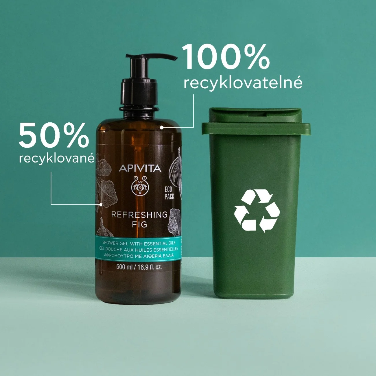APIVITA Refreshing Fig sprchový gel s esenciálními oleji 500 ml
