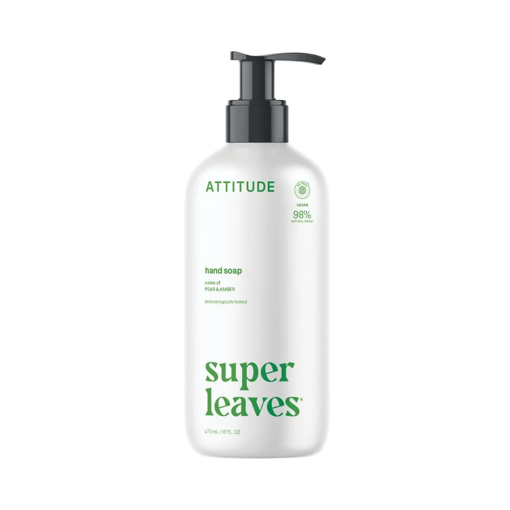 ATTITUDE Super leaves Mýdlo na ruce olivové listy, vůně hruška a amber 473 ml