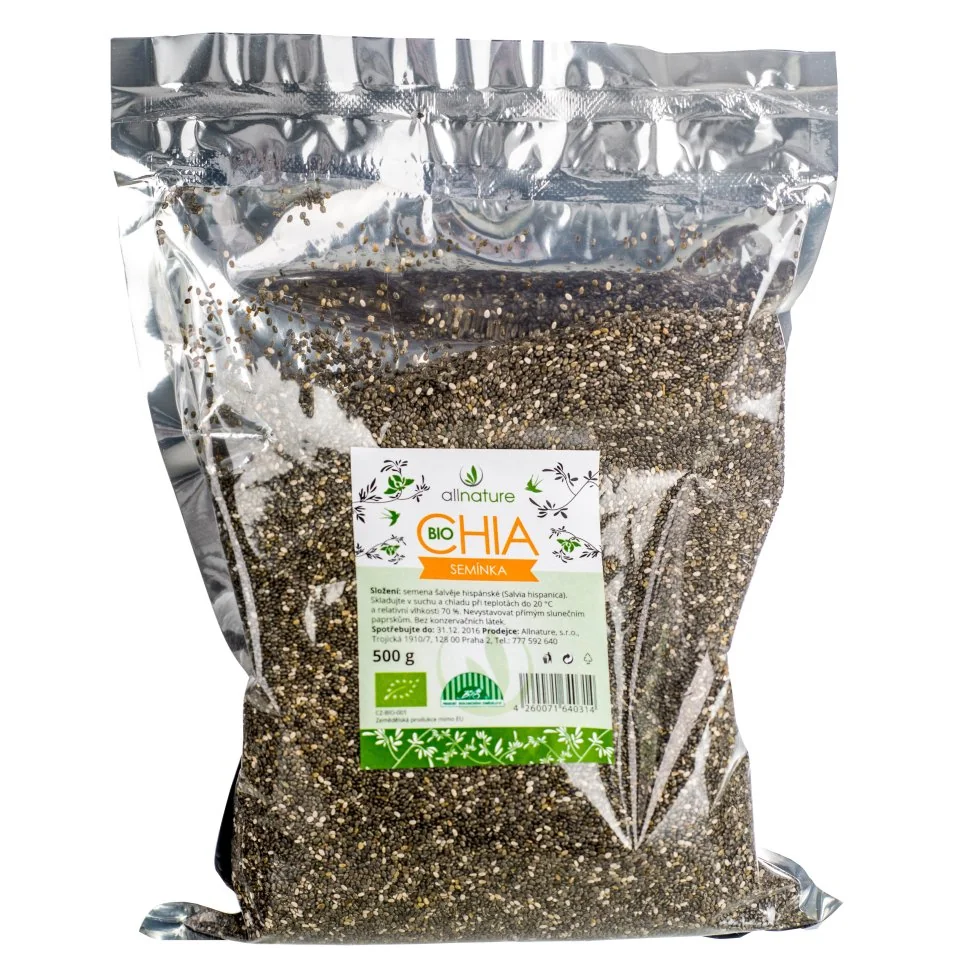 Allnature Chia BIO semínka 500 g 