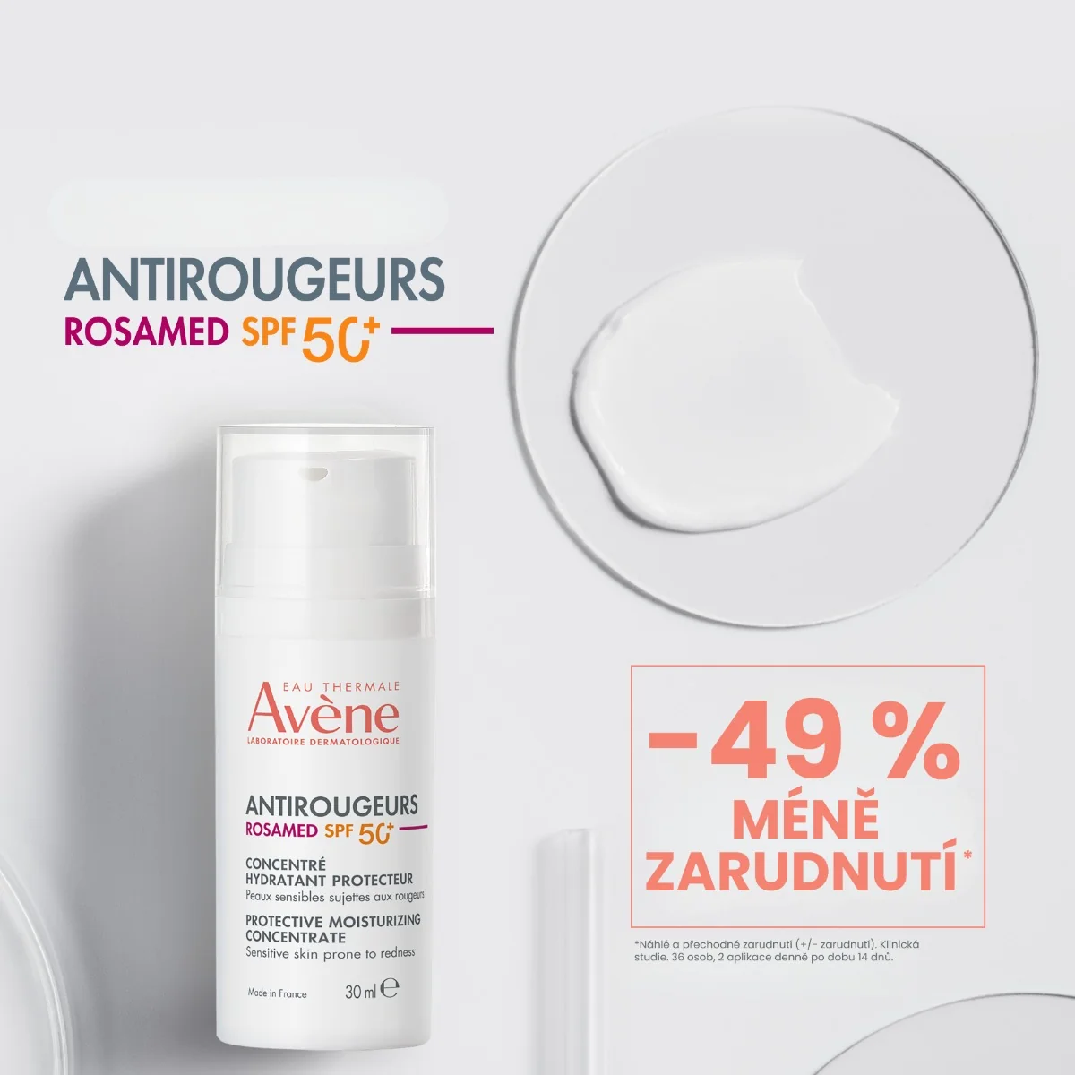 Avène Antirougeurs Rosamed SPF50+ koncentrát 30 ml