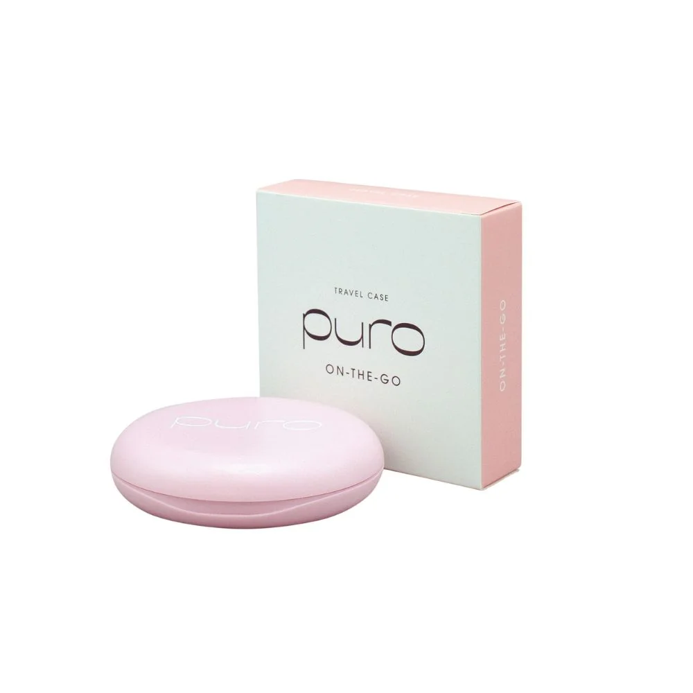 PURO ON-THE-GO cestovní pouzdro na neviditelná rovnátka 1 ks růžové