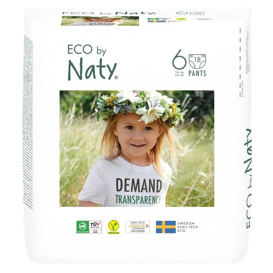 ECO by Naty XL 16+ kg plenkové kalhotky 18 ks