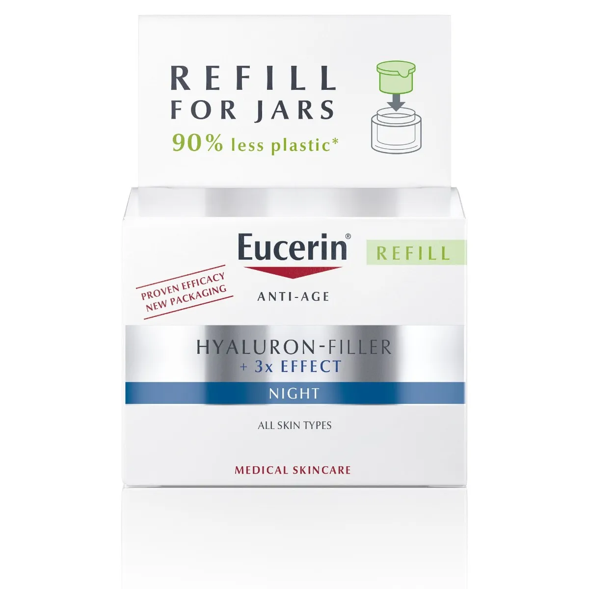Eucerin Hyaluron-Filler + 3x Effect noční krém náhradní náplň 50 ml