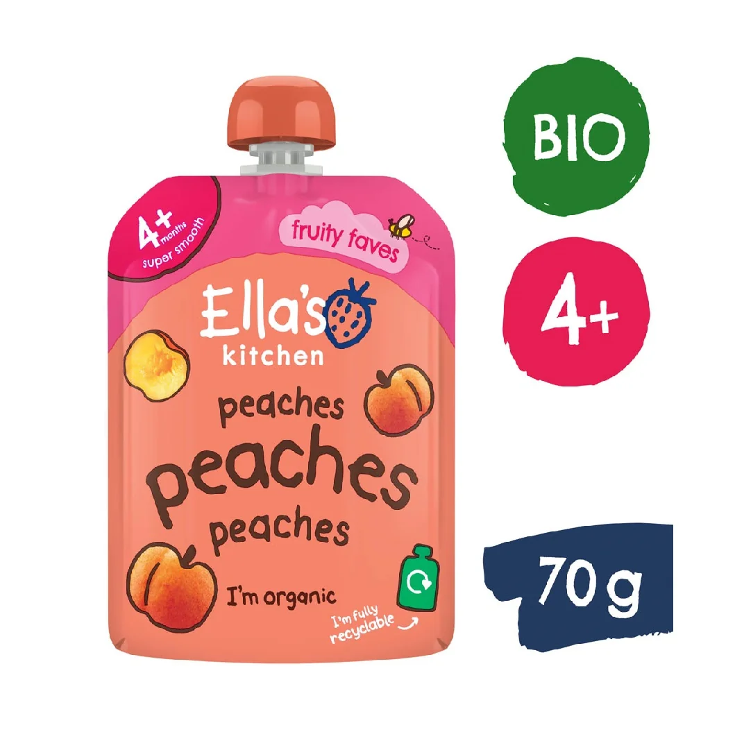 Ellas Kitchen BIO Broskvová svačinka 4m+ kapsička 70 g