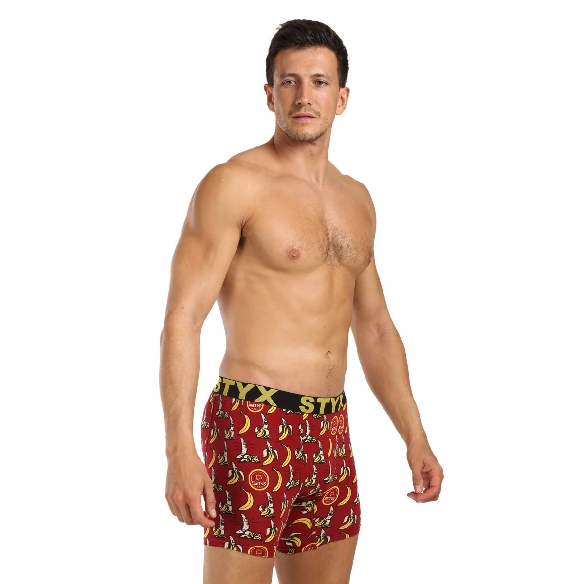 Styx Pánské boxerky long art sportovní guma banány (UN1359) XL