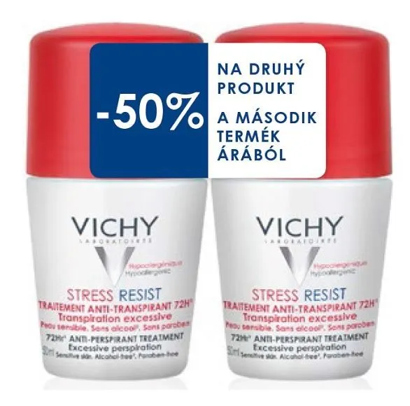 VICHY DEO roll-on STRESS RESIST 72hod 2x50ml AKČNÍ BALENÍ