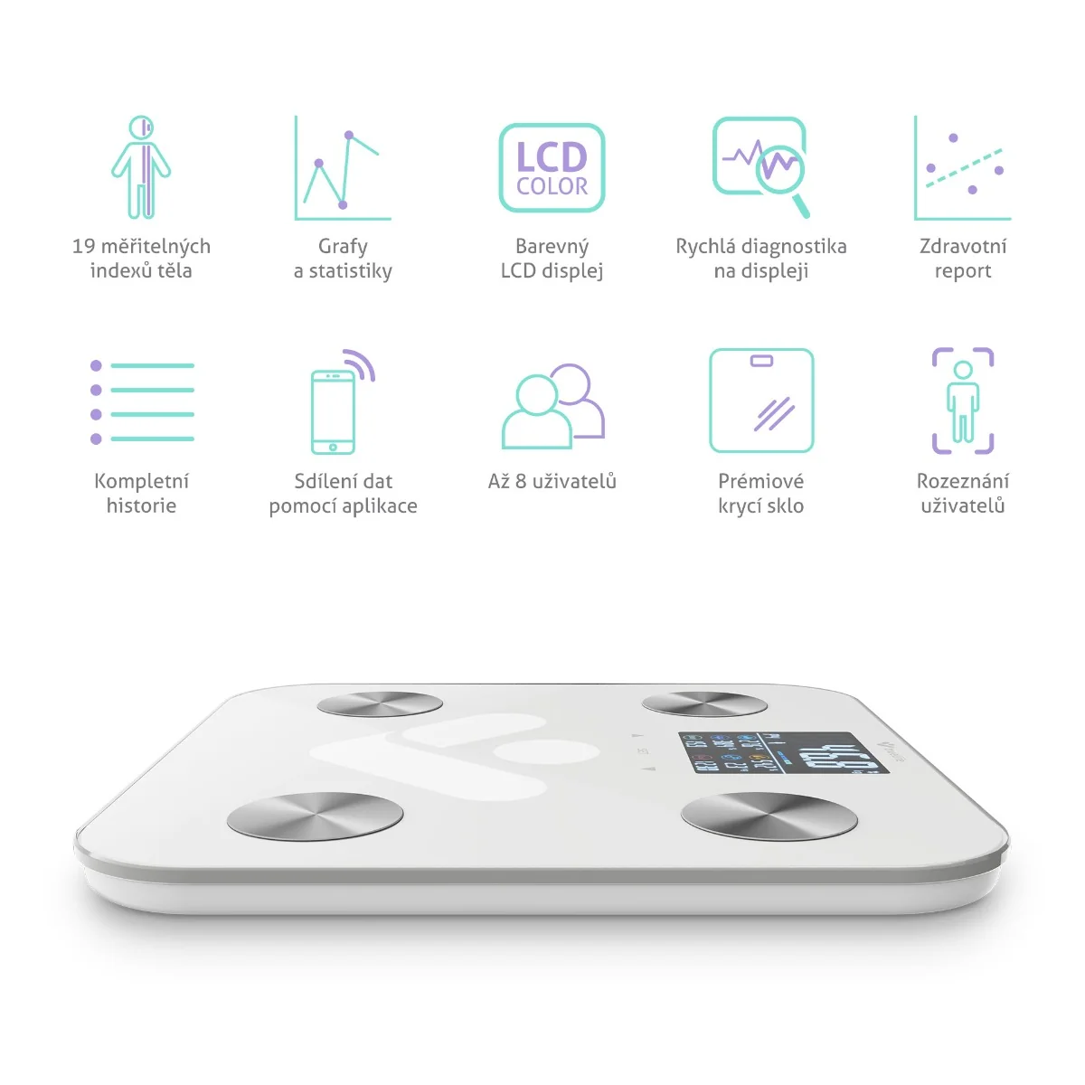 Truelife FitShape S6 BT osobní váha bílá