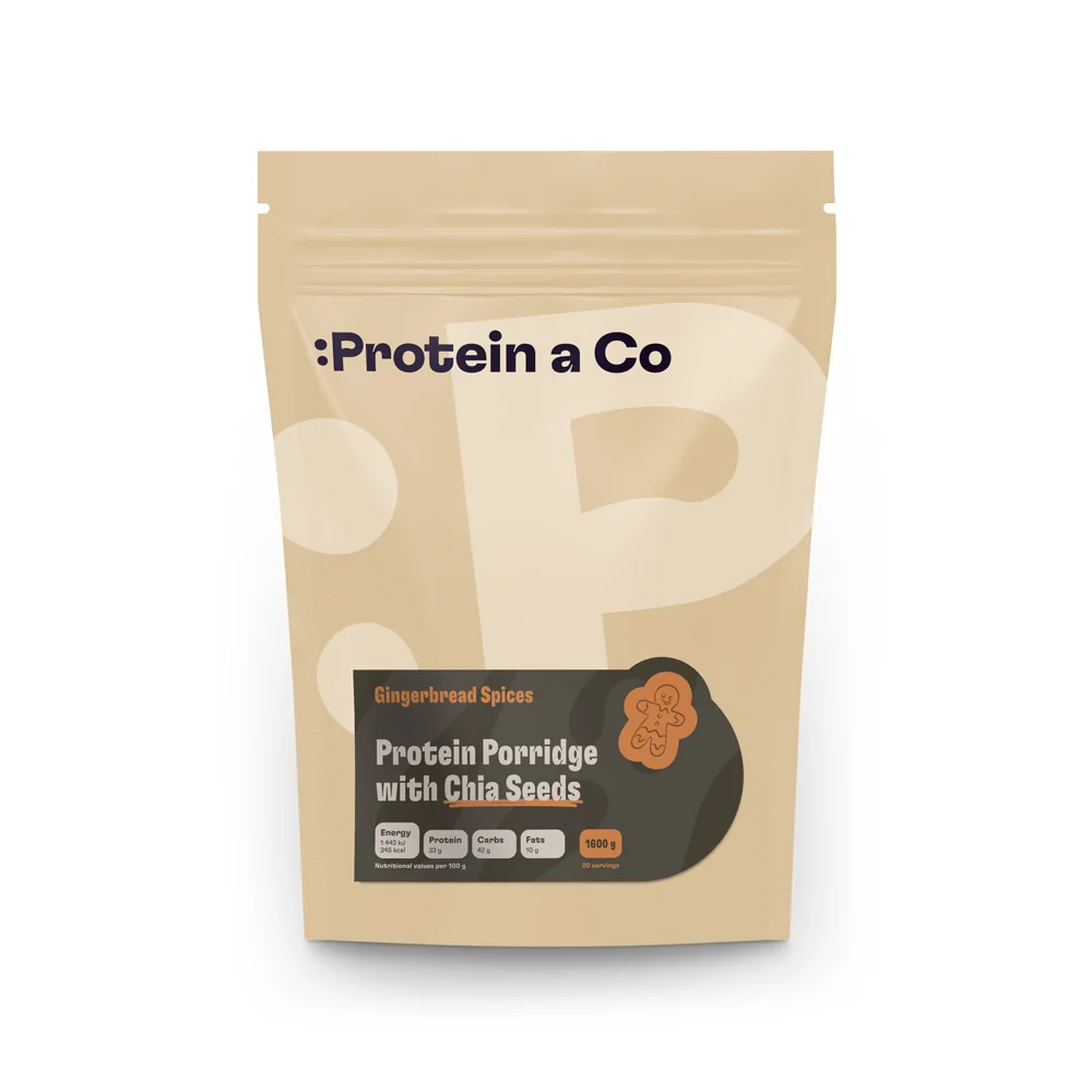 Protein a Co Proteinové kaše s chia 1600 g Kokos s mandlí