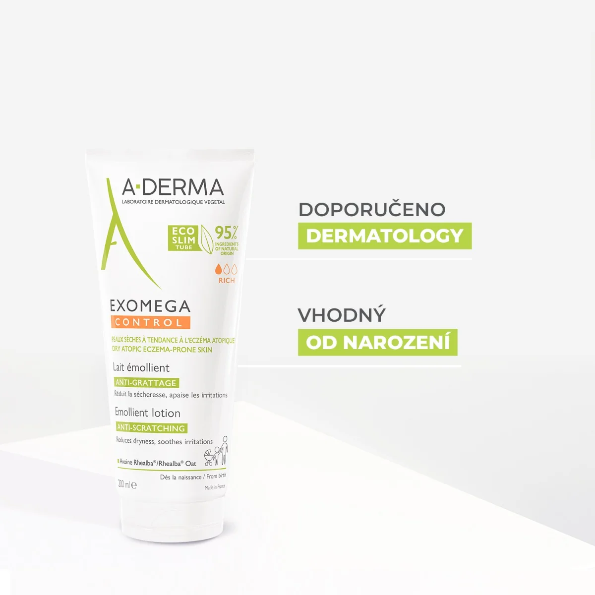 A-Derma Exomega Control Emolienční mléko 200 ml