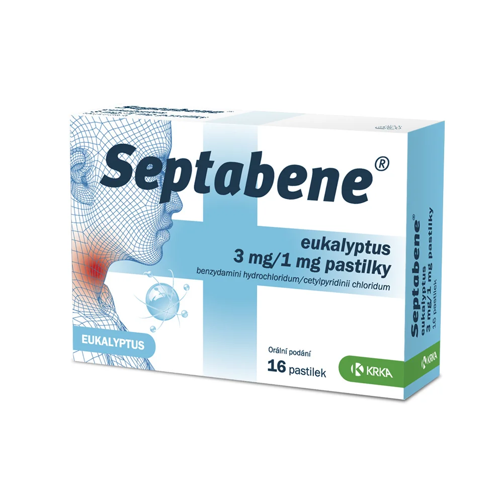 Septabene eukalyptus 3 mg/1 mg 16 pastilek