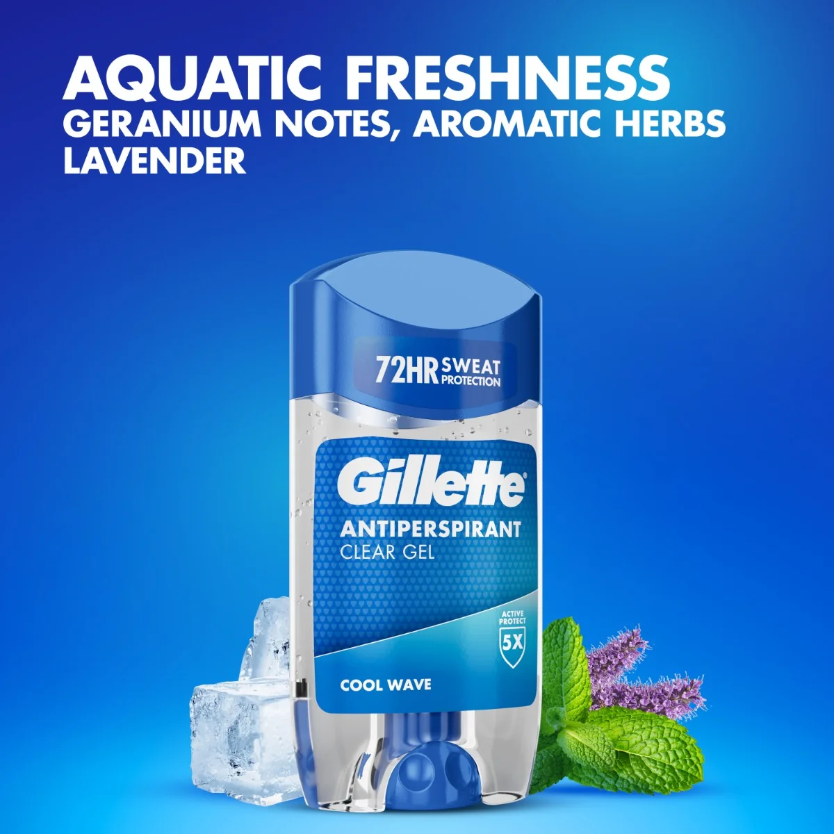 Gillette Cool Wave Pánský gelový antiperspirant 70 ml