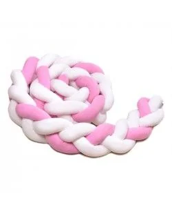 T-tomi Pletený mantinel 180 cm 1 ks white/pink