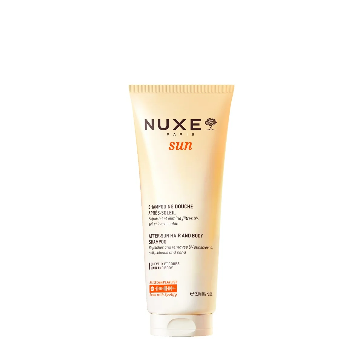 Nuxe Sun Čisticí a osvěžující šampon po opalování pro tělo a vlasy 200 ml
