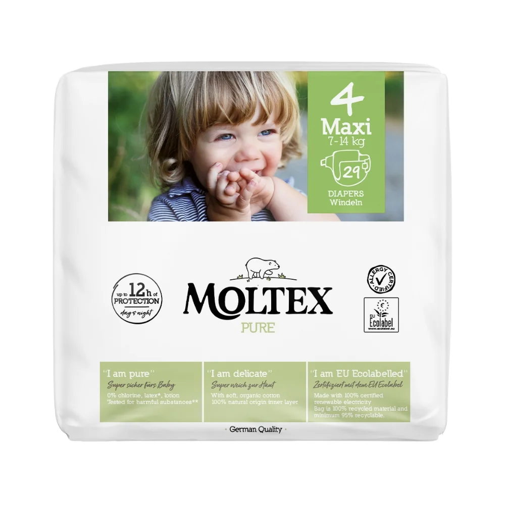 Moltex Pure Maxi 7–14 kg dětské pleny 29 ks