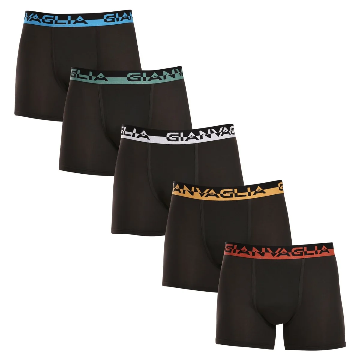 Gianvaglia 5PACK pánské boxerky černé (GVG-5008) L