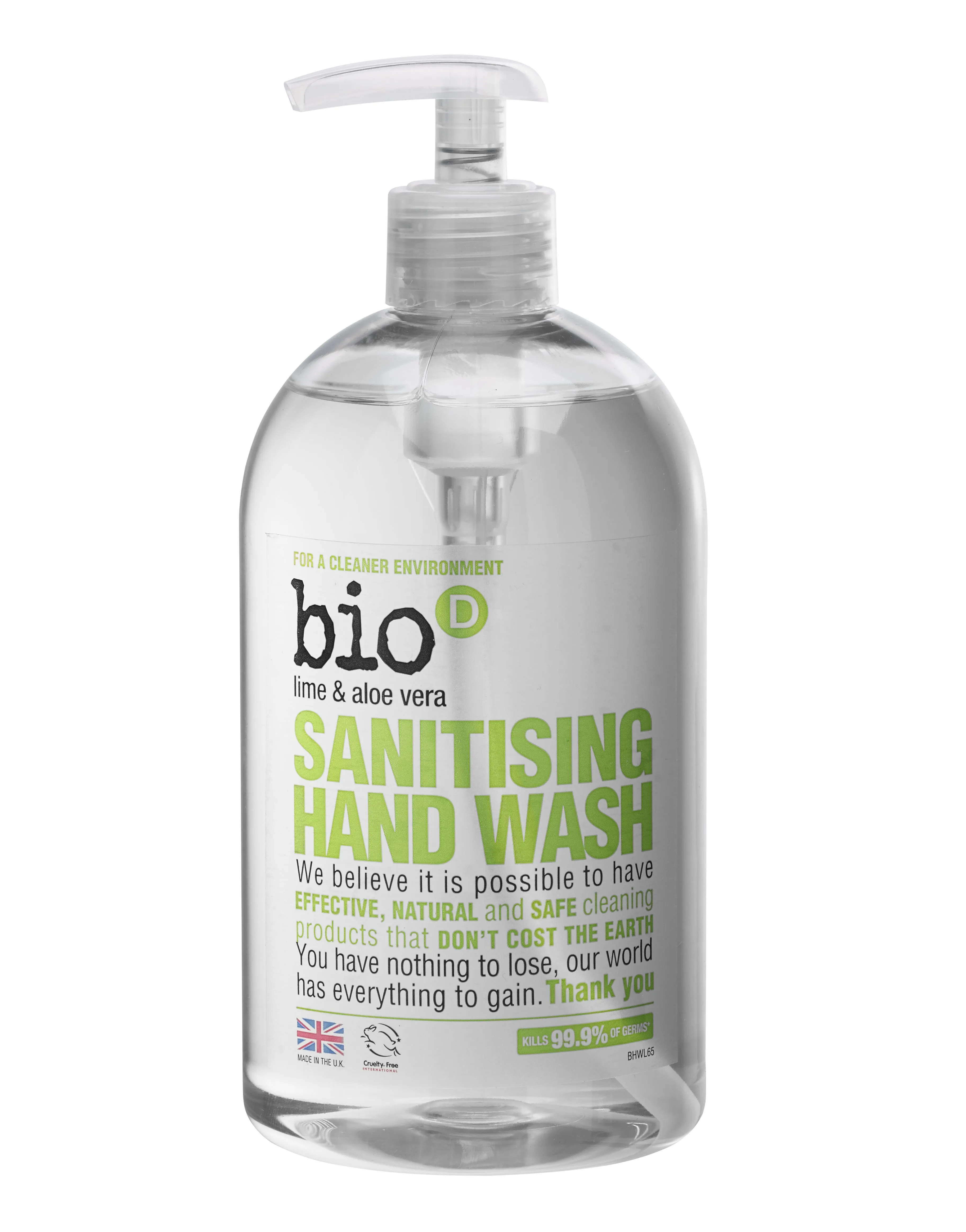 Bio d Tekuté dezinfekční mýdlo na ruce limetka+Aloe 500 ml