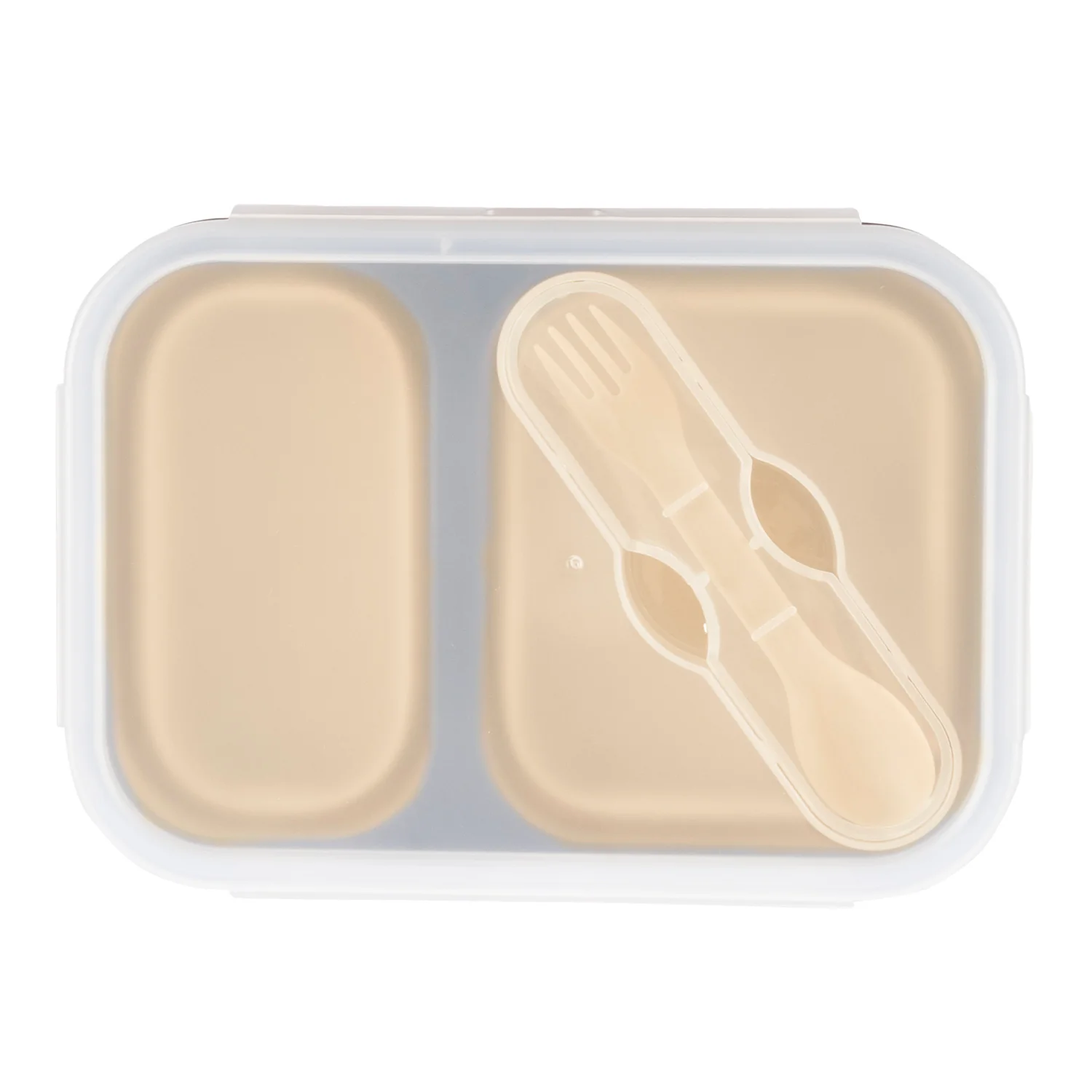Zopa Silikonový svačinový box s příborem velký, Mustard Yellow 1