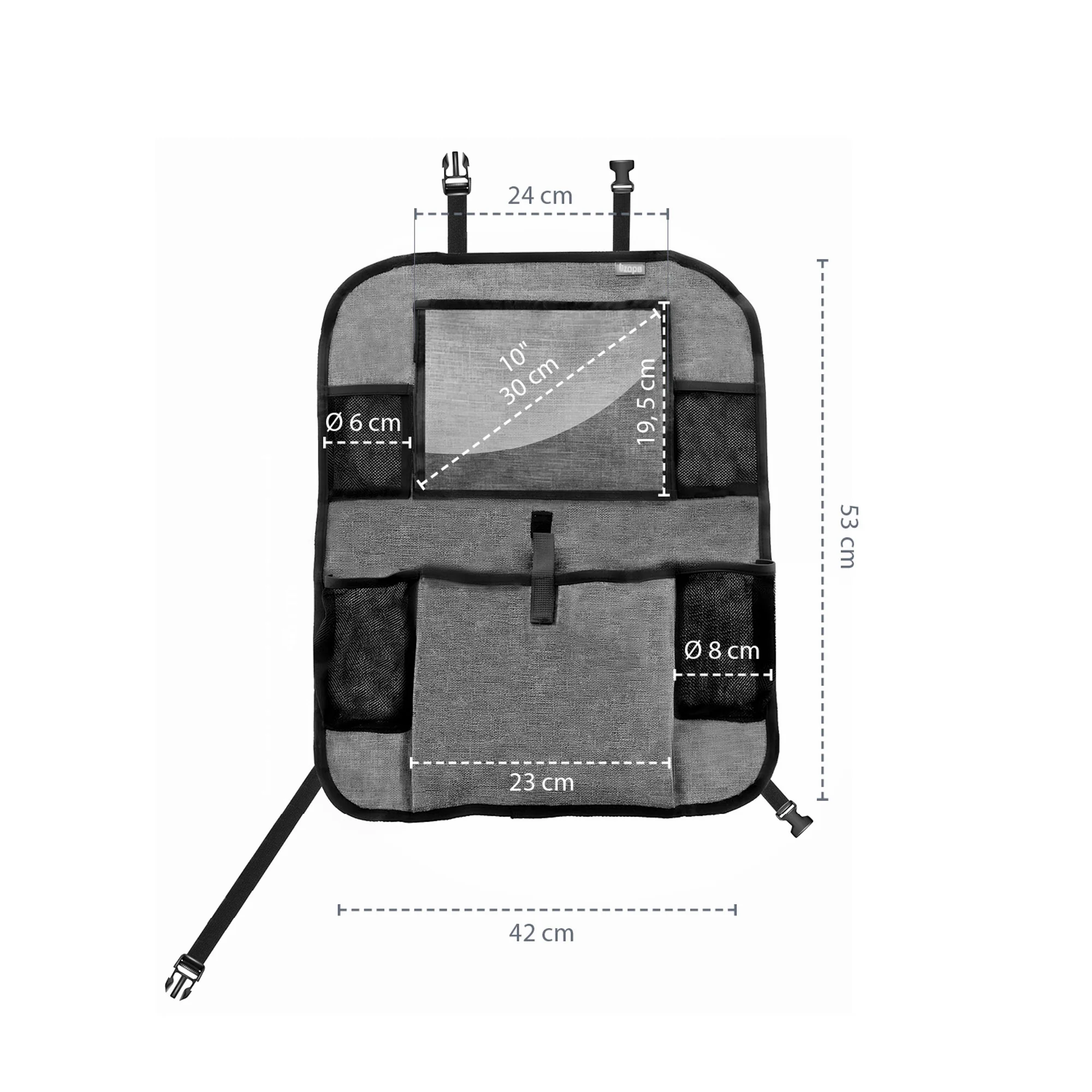 Zopa Organizér na sedadlo + kapsa na tablet, Grey 2