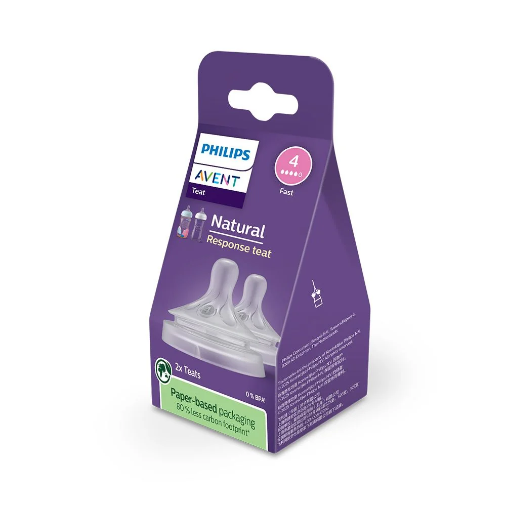 Philips Avent Natural Response 4 Savička rychlý průtok 3m+ 2 ks