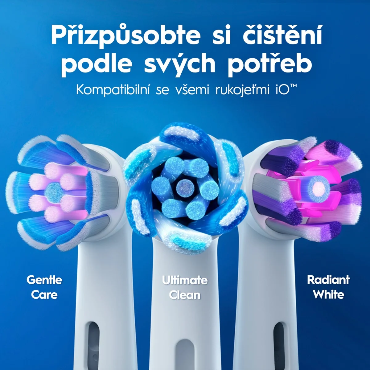 Oral-B iO Series 3 Duo elektrický zubní kartáček 2 ks Black+Ice Blue