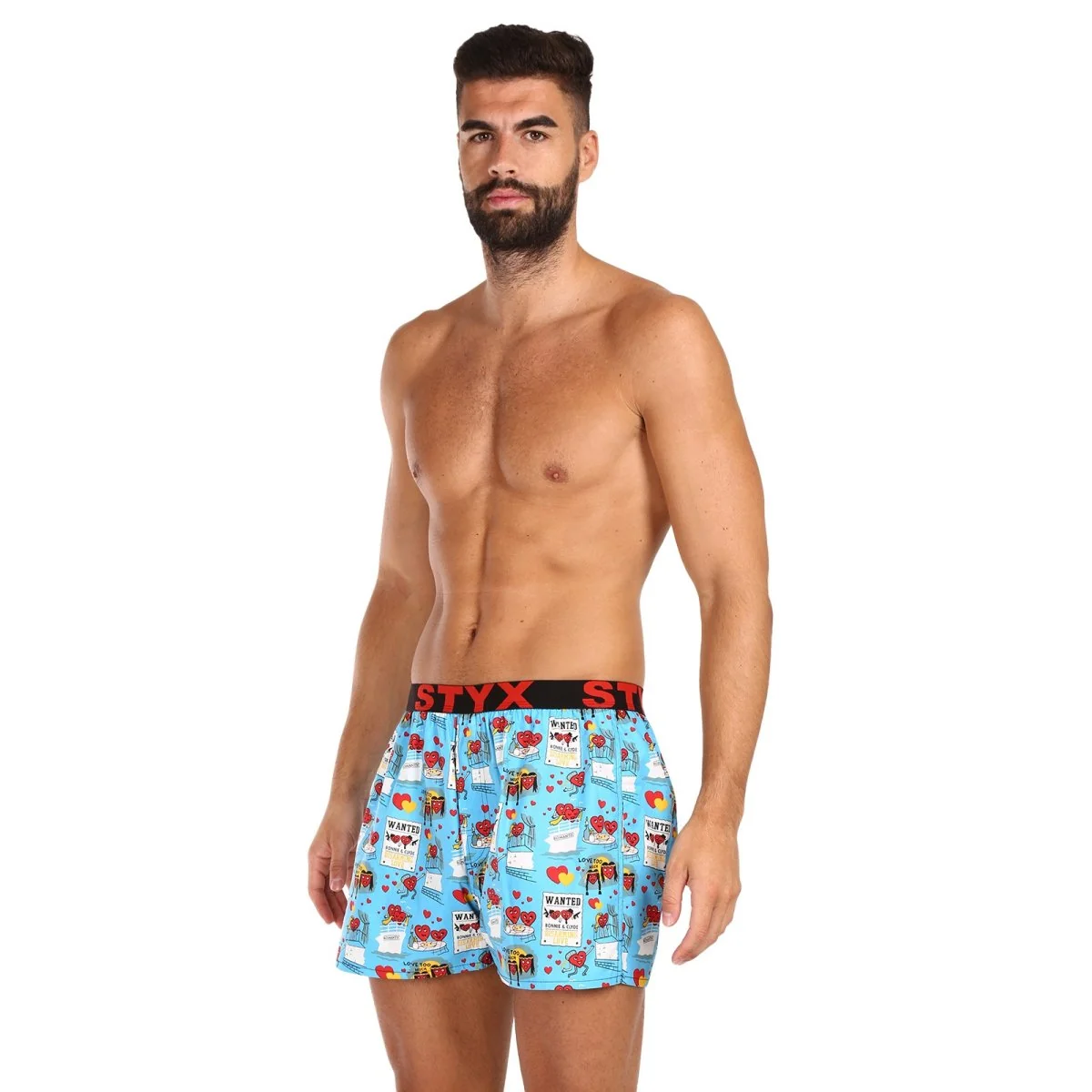 Styx Pánské trenky art sportovní guma Valentýn páry (B1756) M