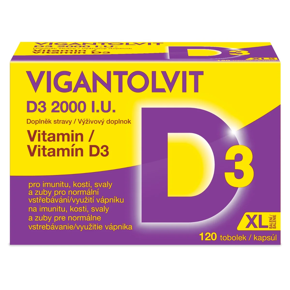 Vigantolvit Vitamin D3 2000 I.U. 120 tobolek