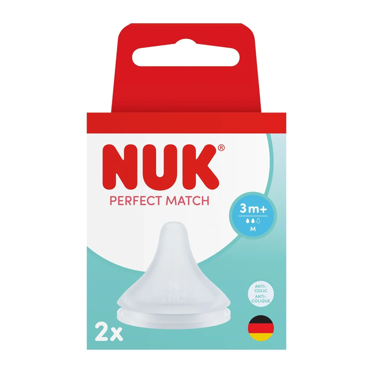NUK Perfect Match Savička 3m+ vel. M 2 ks