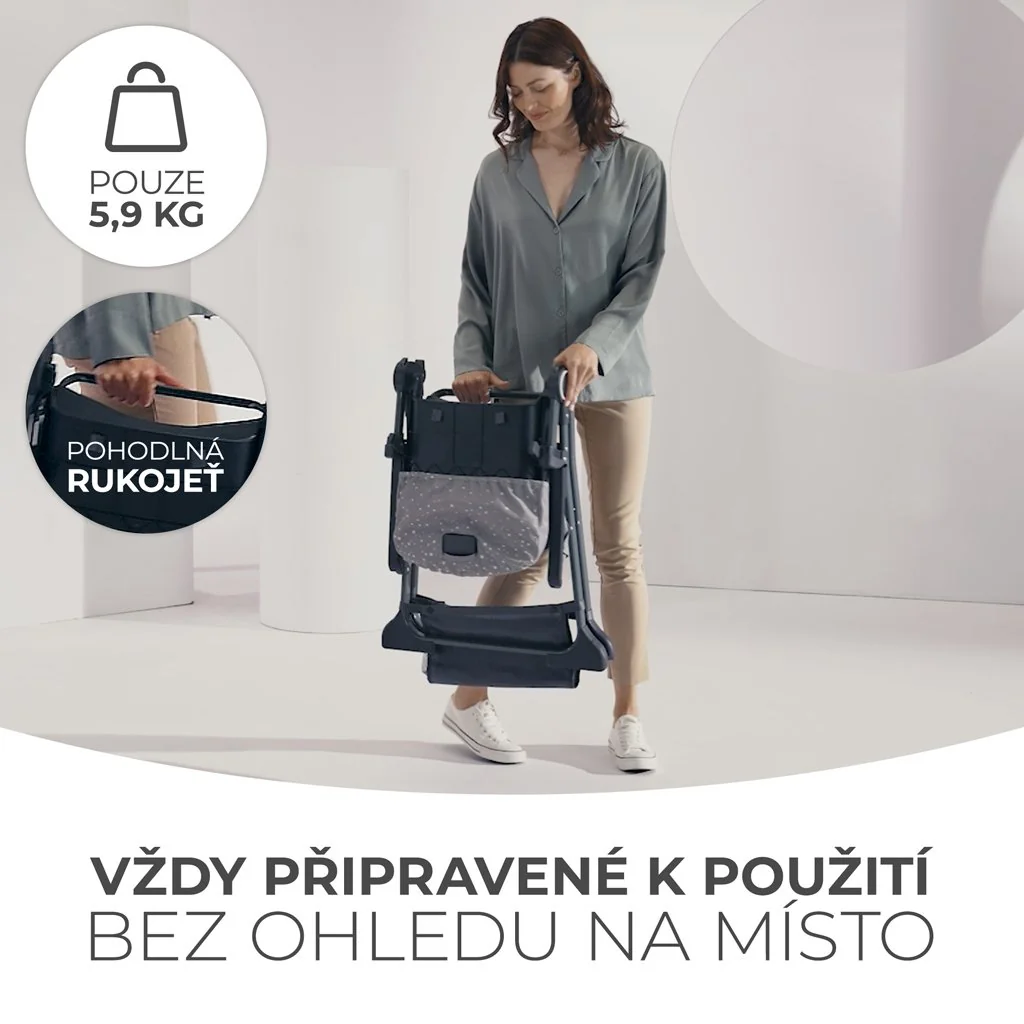 Kinderkraft Židlička jídelní Foldee Grey