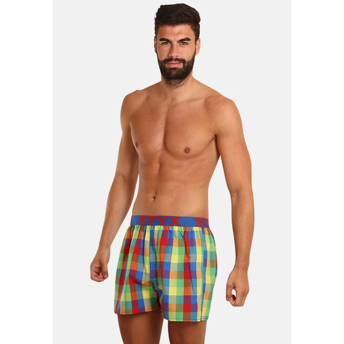 Styx Pánské trenky sportovní guma vícebarevné (B925) XL