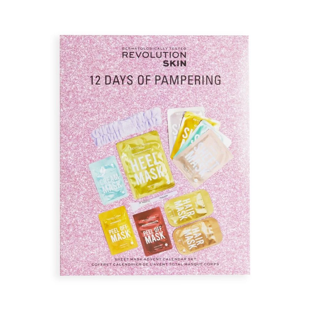 Revolution Skincare 12 Days of Face, Body & Hair Mask adventní kalendář 12 ks