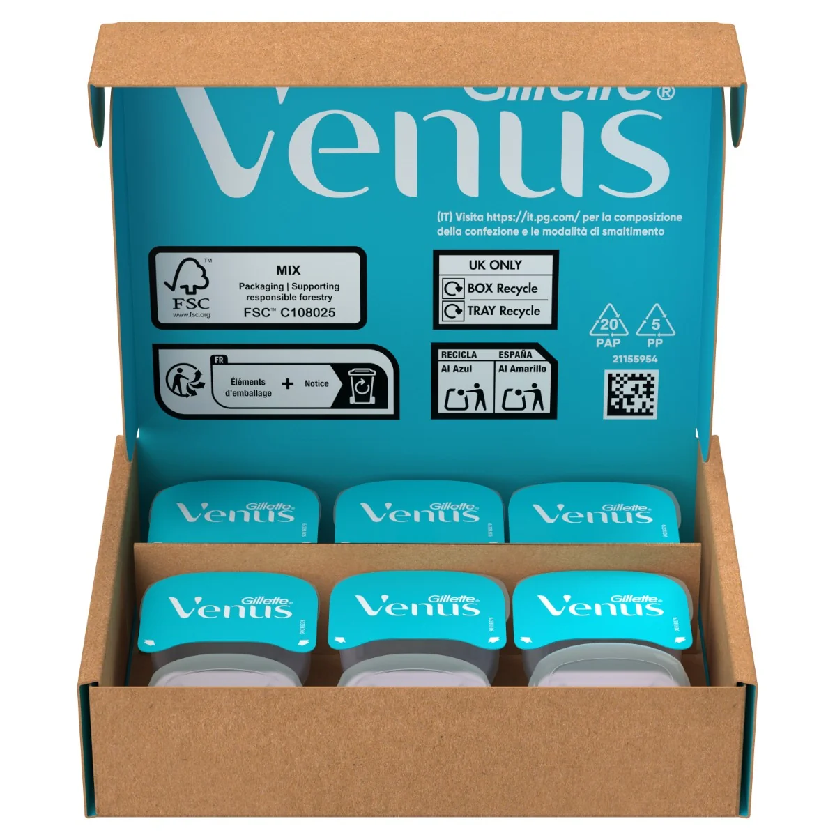 Gillette Venus Smooth náhradní holicí hlavice 16 ks