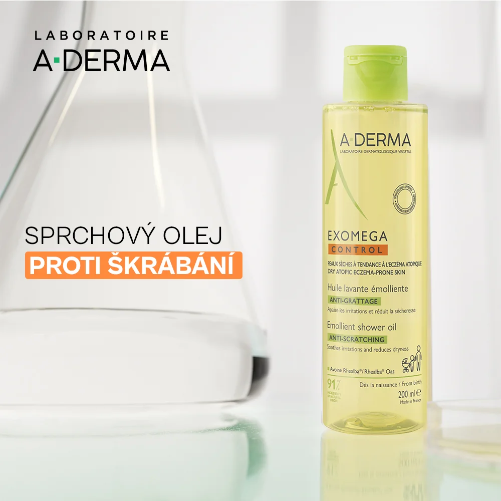 A-Derma Exomega Control Zvláčňující sprchový olej 200 ml