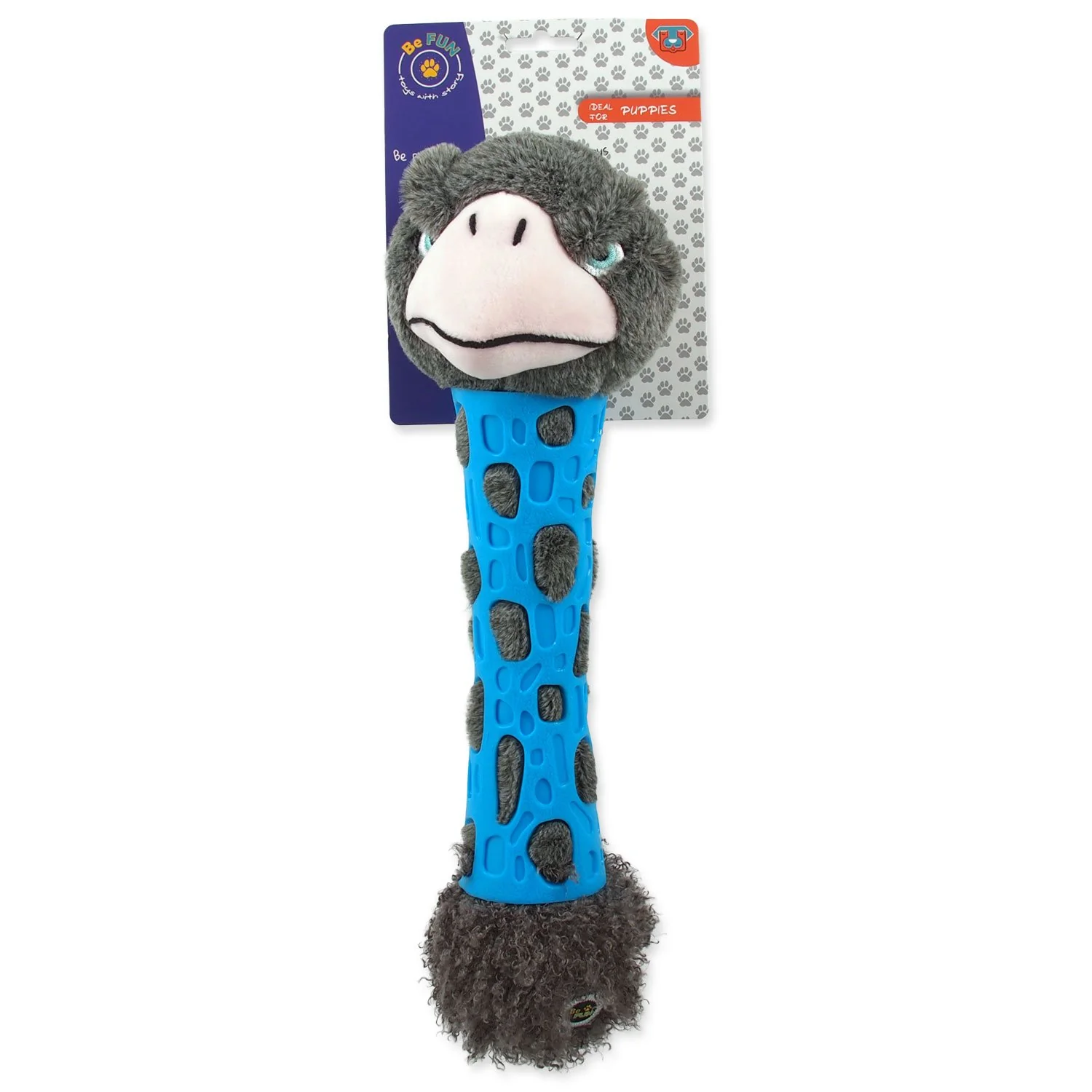 Dog Fantasy Hračka pštros plyšový s TPR gumou pro štěně 38cm
