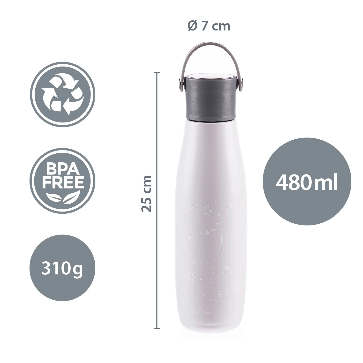 Zopa Termoska na tekutiny s držákem 480 ml, Stars 6