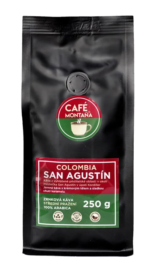Café Montana Colombia San Agustín zrnková káva 250 g