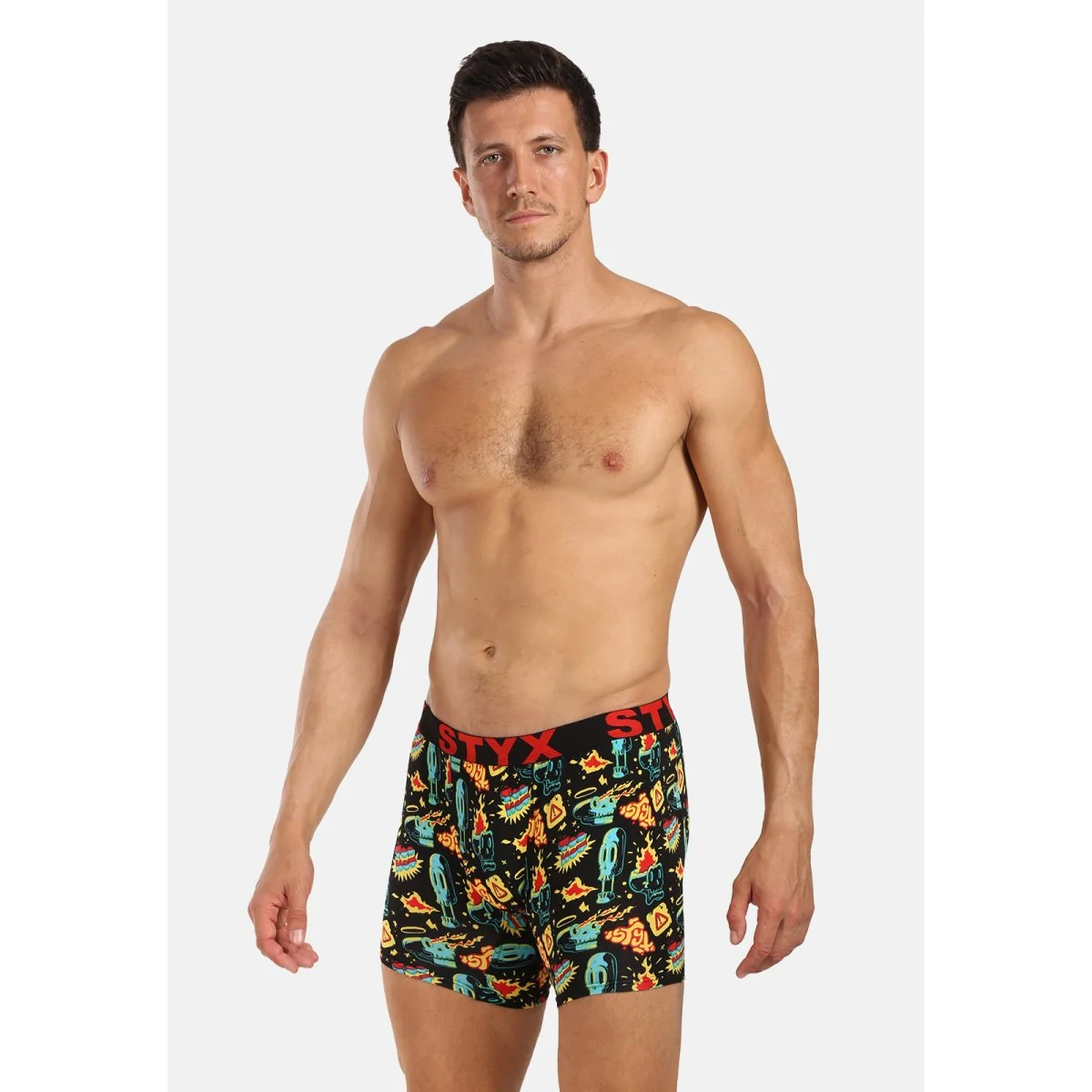 Styx Pánské boxerky long art sportovní guma toohot (UN1458) S