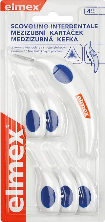 Elmex mezizubní kartáčky MODRÉ 4mm (6ks)