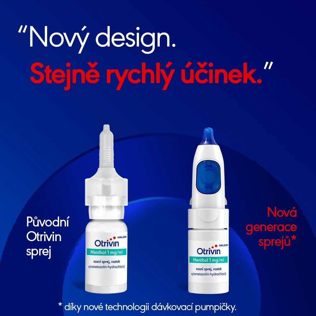 Otrivin Menthol 1 mg/ml nosní sprej, roztok 10 ml