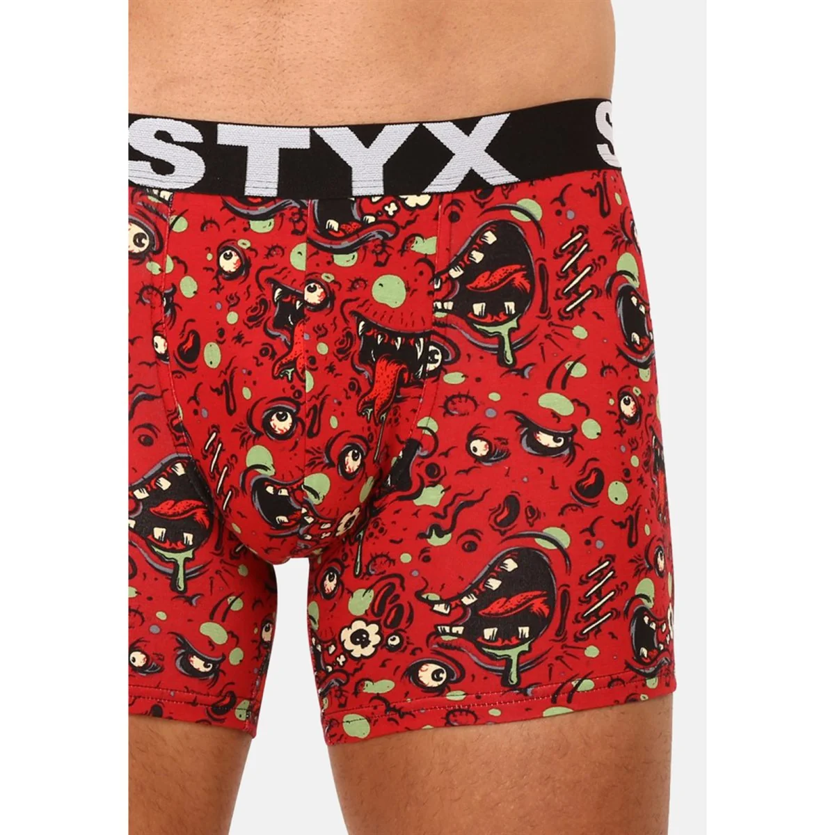 Styx Pánské boxerky long art sportovní guma zombie (U1451) S