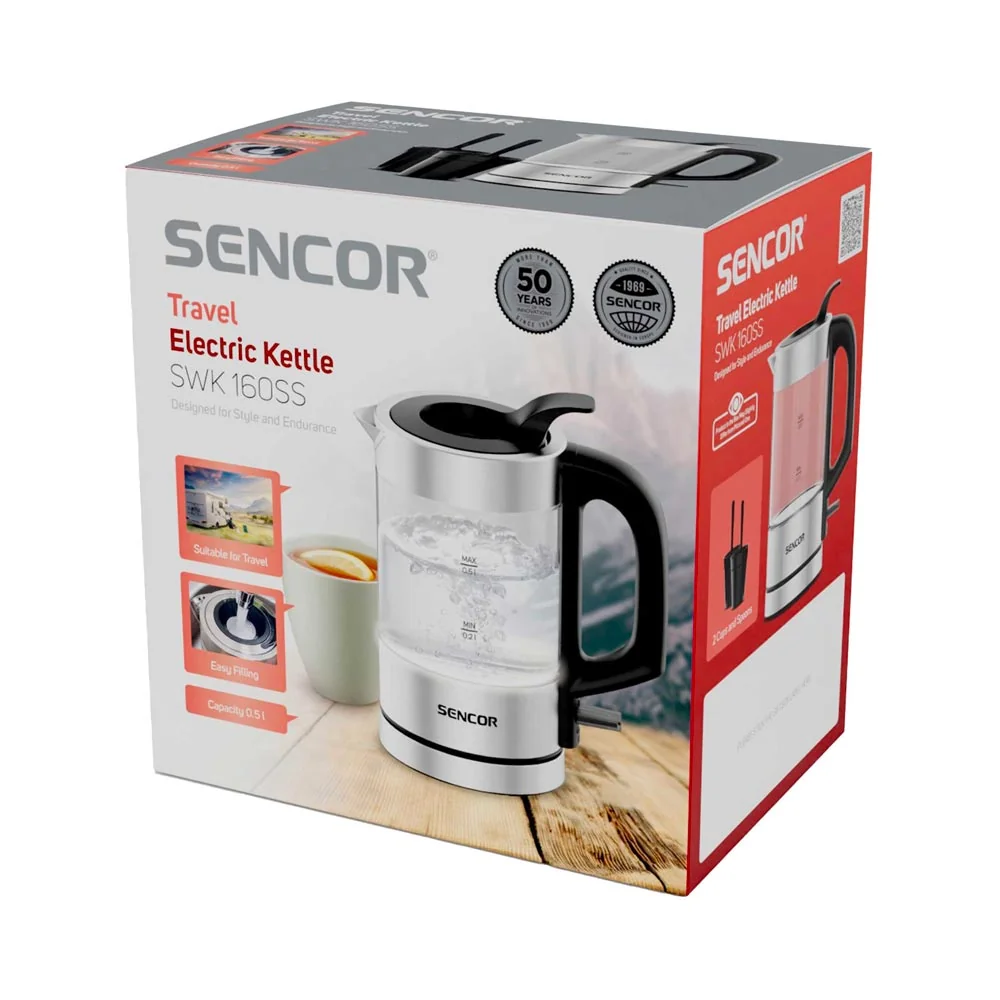 SENCOR SWK 160SS cestovní rychlovarná konvice
