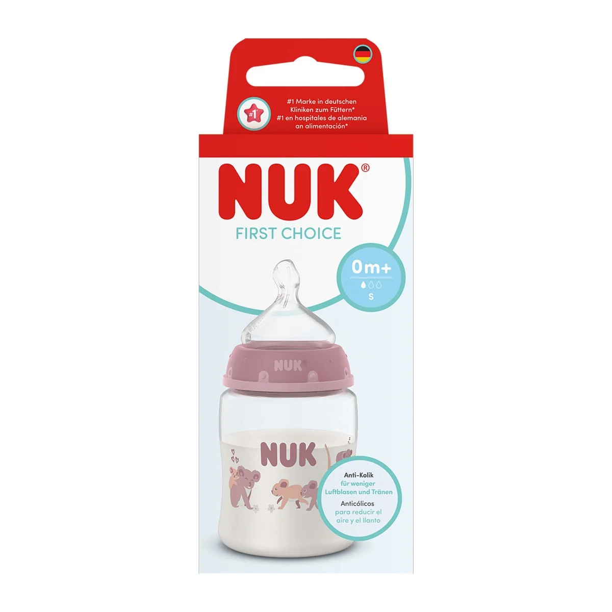 NUK First Choice Láhev 0m+ 150 ml 1 ks koala