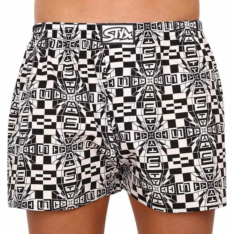 Styx Pánské trenky art klasická guma nadrozměr paradox (E1455) 5XL